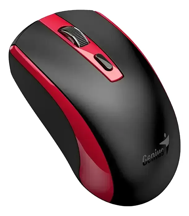 MOUSE ERGONÓMICO GENIUS ECO-8150 RECARGABLE ROJO